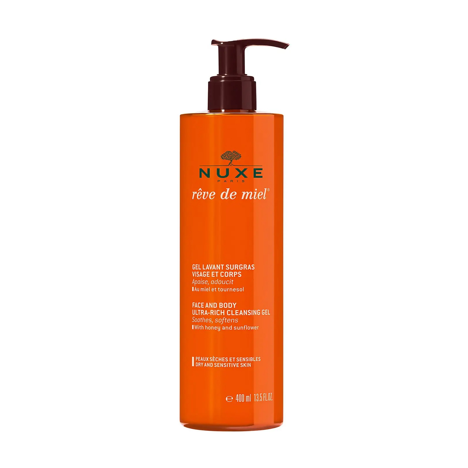 Універсальний гель для обличчя та тіла Nuxe Reve de Miel Face And Body Ultra Rich Cleansing Gel, 400 мл