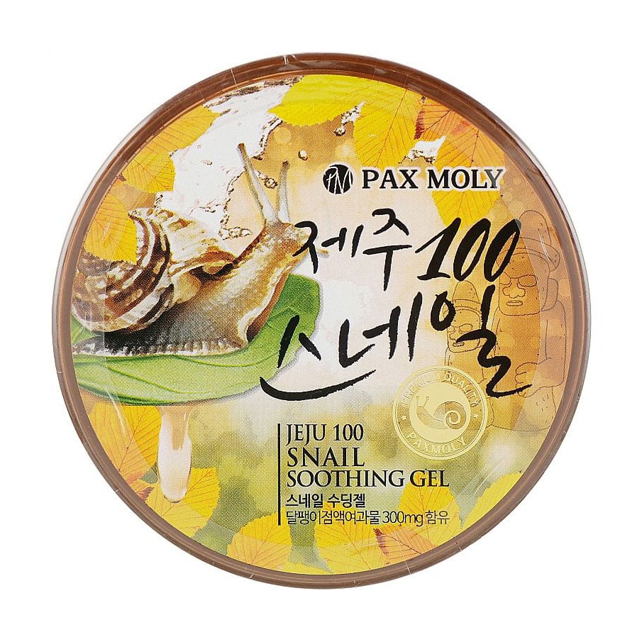 Універсальний гель для обличчя та тіла Pax Moly Jeju 100 Snail Soothing Gel з муцином равлика, 300 г